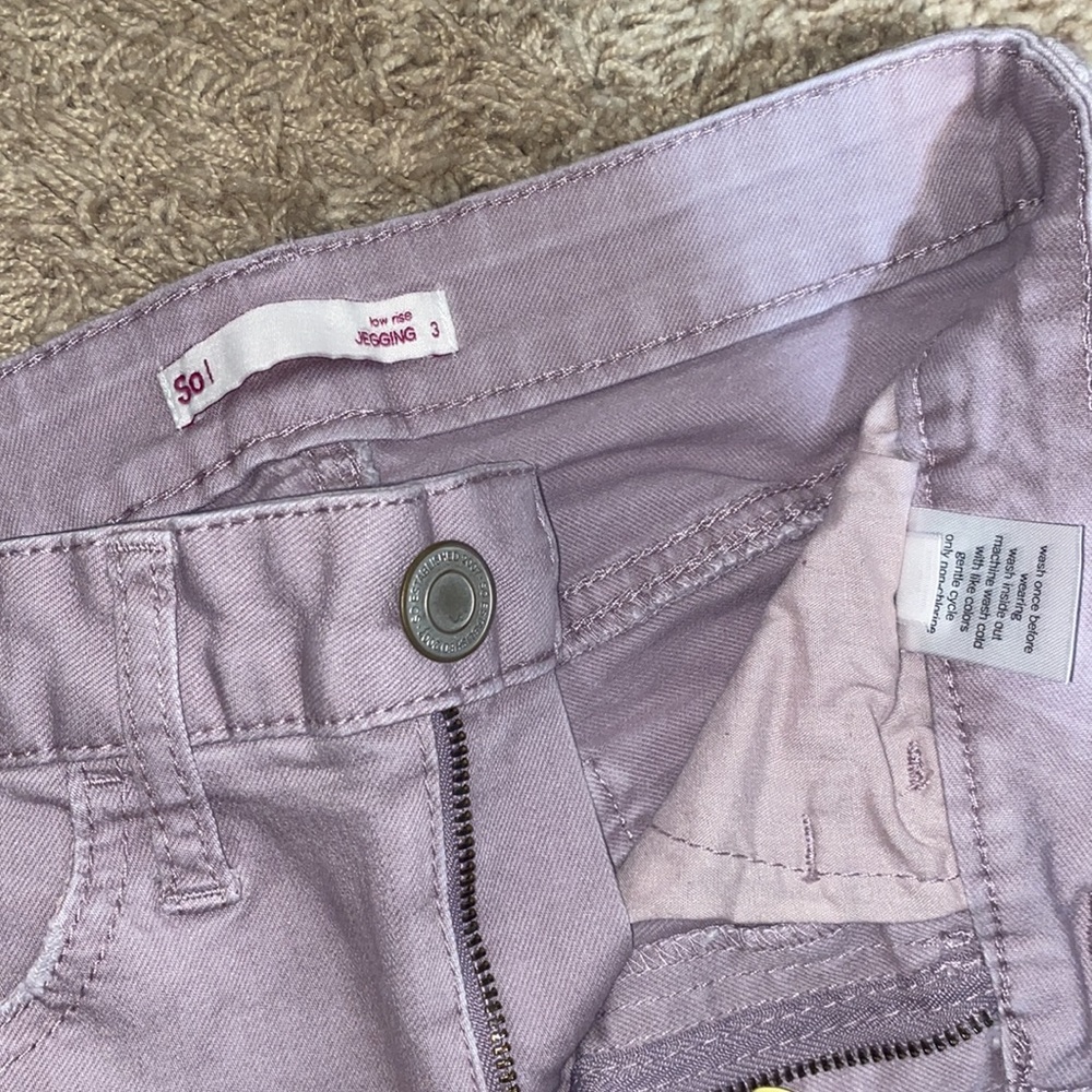 Lilac Low Rise Jeggings - Picture 2 of 4